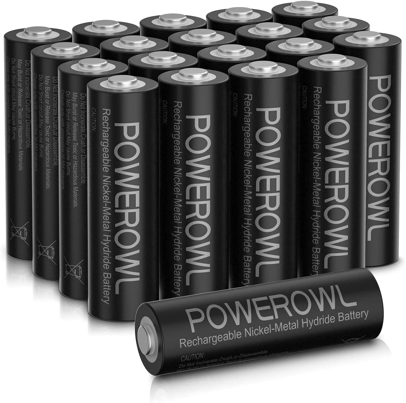 POWEROWL Rechargeable AA Batteries 20PACK