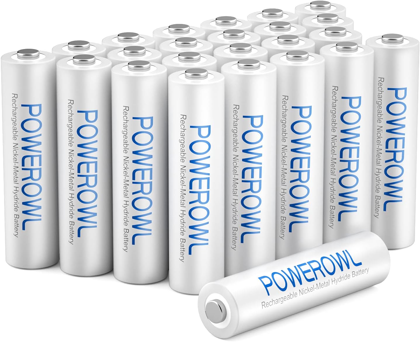 Powerowl 24 Pack Rechargeable AAA Batteries 1000mAh NiMH, High Capacity Low Self-Discharge Triple a Battery